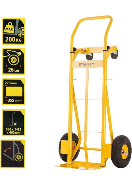 MT520 150/200KG Endüstriyel Çok Fonksiyonlu El Arabası