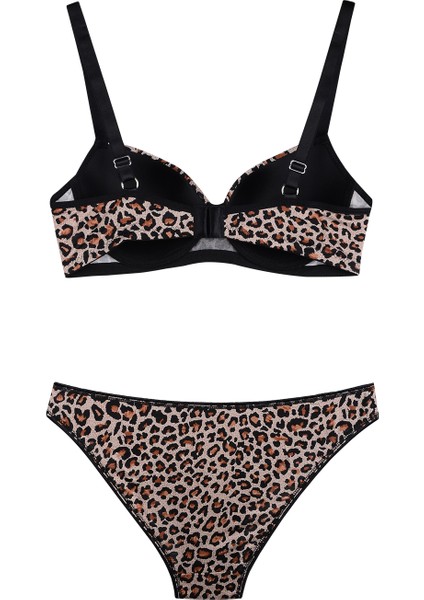 Leopar Desen Boş Kap Sütyen Külot Takım | 121 fiyatları