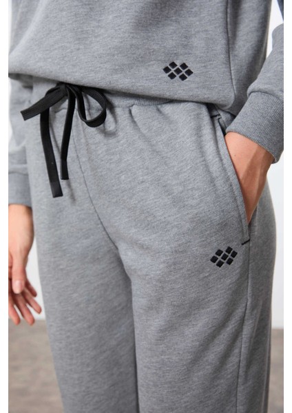 Kadın Gri O Yaka Jogger Eşofman Takımı 95341-352 indirimleri