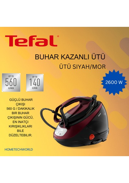 Express Protect 2600 W Buhar Kazanlı Ütü Siyah/mor