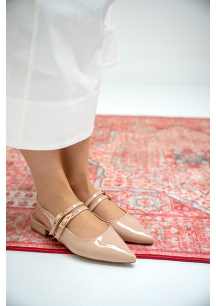 Holly Nude Rugan Çift Toka Detaylı Kadın Babet fiyatları