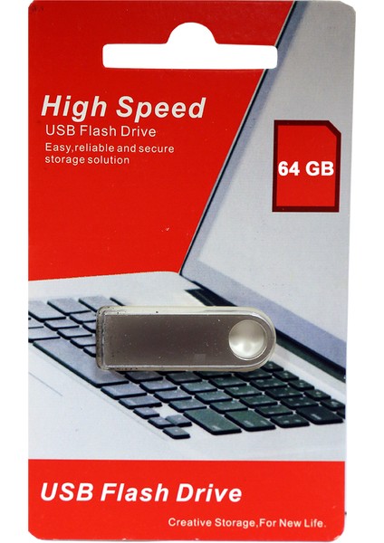 64GB Metal 2.0 USB Flash Bellek