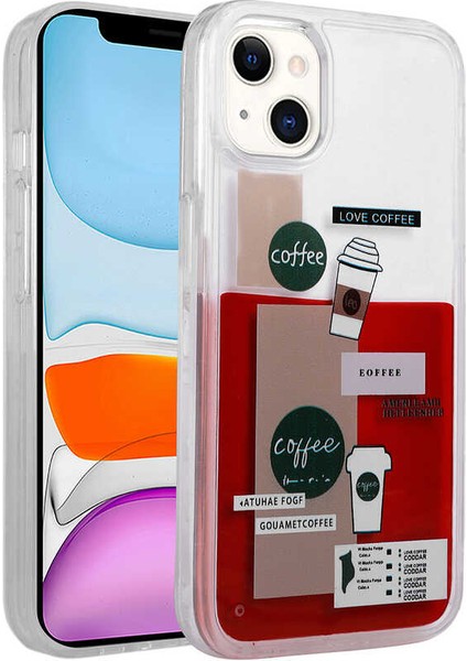 Apple iPhone 14 Plus Kılıf Desenli Sıvılı Drink Silikon KAPAK-NO1-8680436639184-MRYN81995