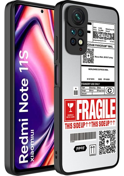 Xiaomi Redmi Note 11S Global Kılıf Aynalı Desenli Kamera Korumalı Parlak Mirror Kapak-Fragile-8
