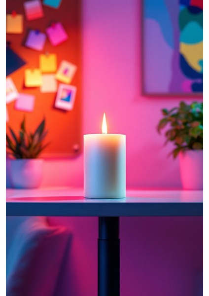 El Işçiliği Hand Made Kütük Silindir Mum Krem Renk 5 cm Genişlik 15 cm Uzunluk Gül Kokulu indirimleri