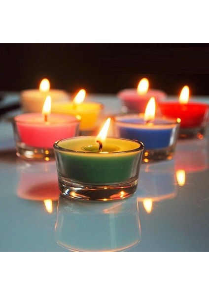 84 Pcs Romantıc Decor Glass Candle Holder 84 Adet Tea Light Cam Mumluk Cam Dekor Mumluk 4.5x2 cm