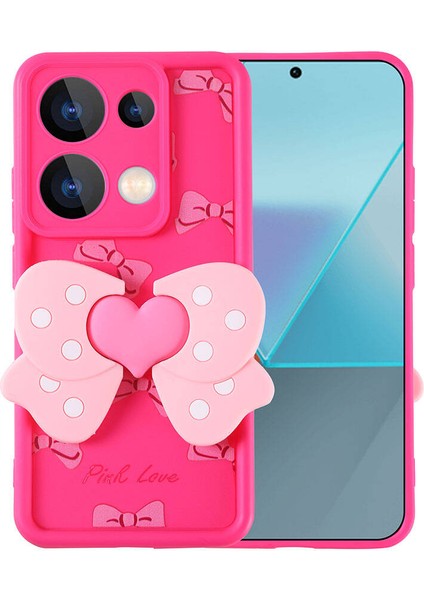 Xiaomi Poco M6 Pro 4g Kılıf Kamera Korumalı Figür Tasarımlı Kapya Kapak-Pembe KOYU-868043678668