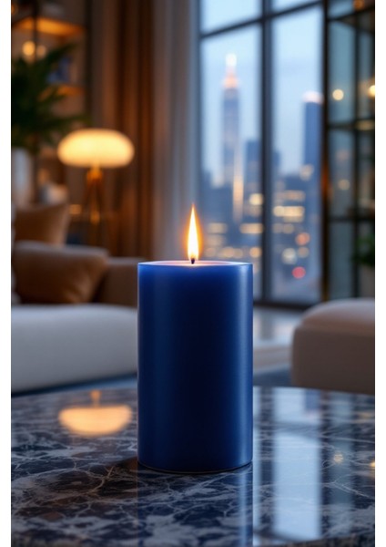 El Işçiliği Hand Made Kütük Silindir Mum Siyah Renk 5 cm Genişlik 30 cm Uzunluk Kahve Aroması Kokulu indirimleri