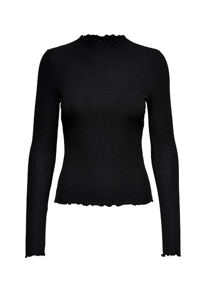Kadın Onlemma High Neck Top Siyah Bluz 15352587S