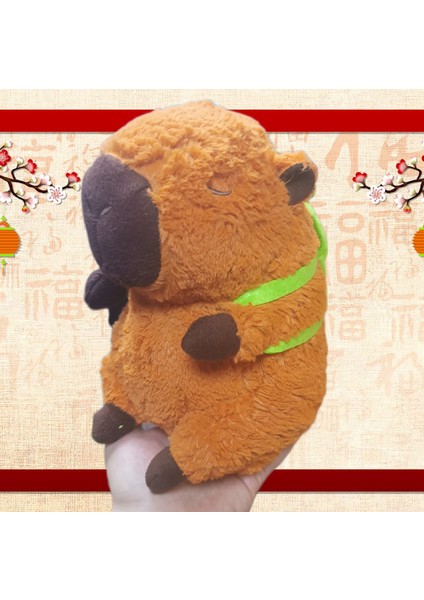 Kapibara Peluş Oyuncak 24 cm Sırt Çantalı Capybara Figür Yüksek Kalite