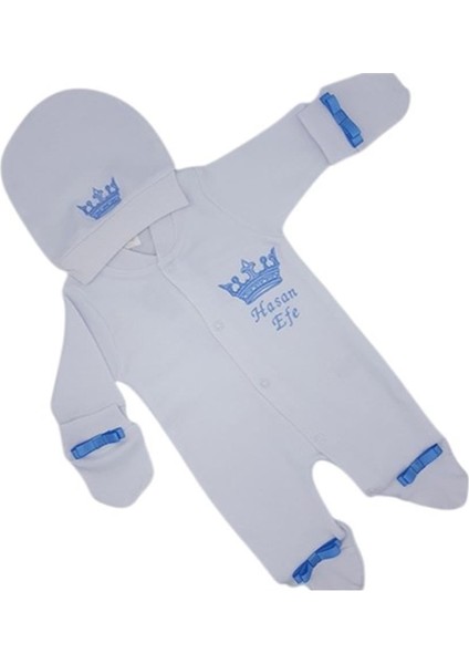 Isimli Hastane Çıkışı 3 Lü Set Prens Desenli