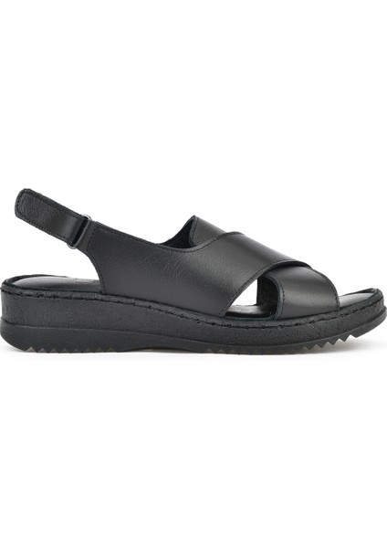 Kadın Deri Sandalet 1511051Z036 Siyah