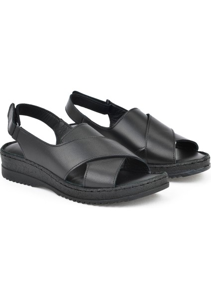 Kadın Deri Sandalet 1511051Z036 Siyah fiyatları