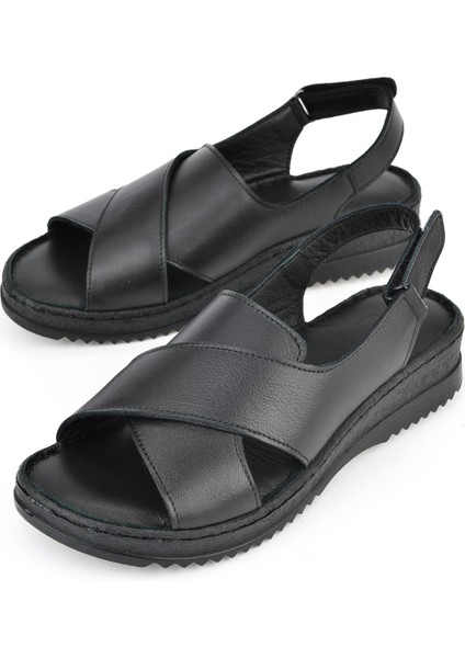 Kadın Deri Sandalet 1511051Z036 Siyah indirimleri