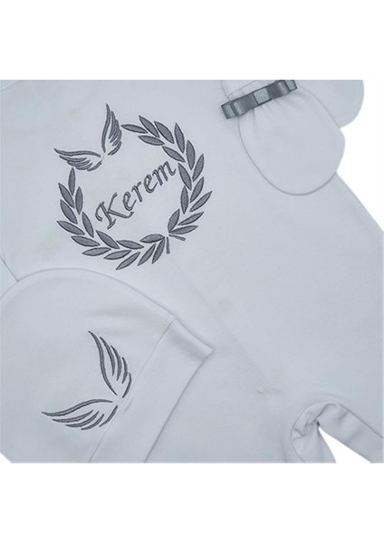 Isimli Hastane Çıkışı 3 Lü Set Melek Kanatlı Gri modelleri