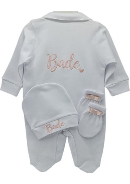 Isimli Hastane Çıkışı 3 Lü Set Pudra Pembe