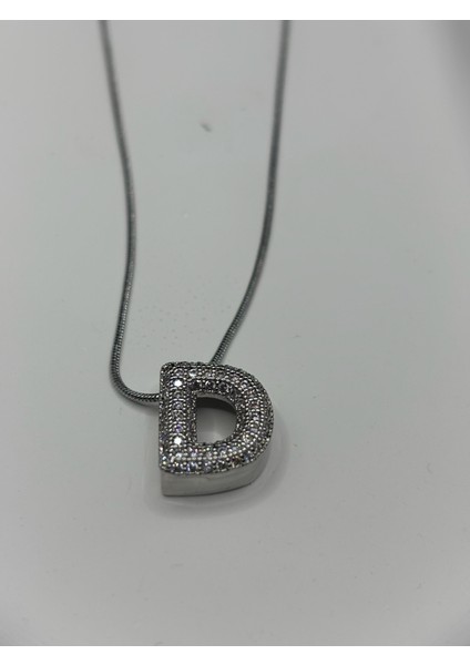 Zirkon Taşlı Gümüş D Harf Kolye fiyatları