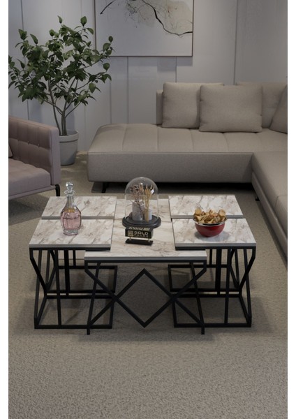 Orta Sehpa ve Zigon Sehpa V Lüx 5'li Set Efes fırsatları