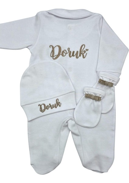 Isimli Hastane Çıkışı 3 Lü Set Bej
