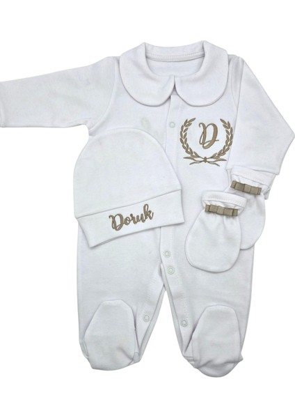 Isimli Hastane Çıkışı 3 Lü Set Bej