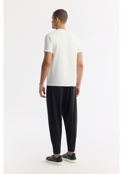 Erkek Ekru Bisiklet Yaka Baskılı Bi-Stretch İnterlok Regular Fit T-Shirt A51Y1002 fırsatları