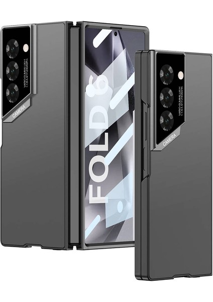 Galaxy Z Fold 6 Kılıf Ultra Ince Kamera Korumalı Sert Rubber 3. Seri Procase KAPAK-SIYAH-868043