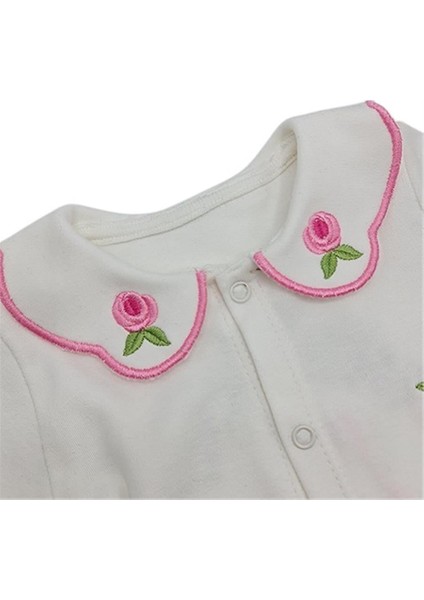 Rococo Desenli Kız Bebek Hastane Çıkışı 3 Lü Set