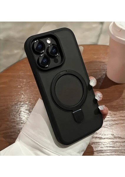 Apple iPhone 15 Pro Max Uyumlu Metal Stantlı Magsafe Destekli Premium Kılıf modelleri
