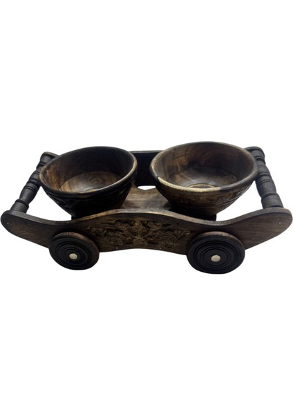 Arabalı Ahşap Çerezlik