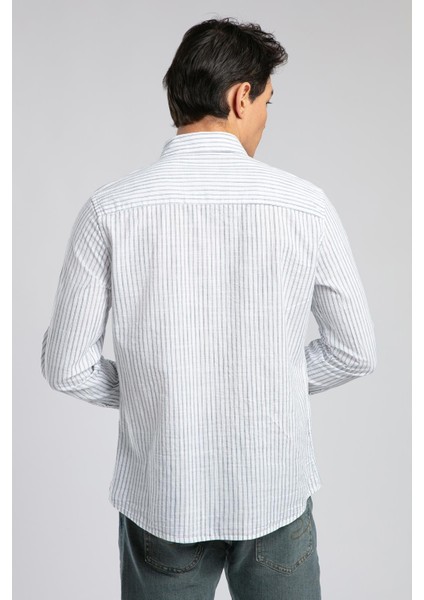 Onesa Erkek U.kol Dokuma Gömlek Beyaz-Zümrüt modelleri