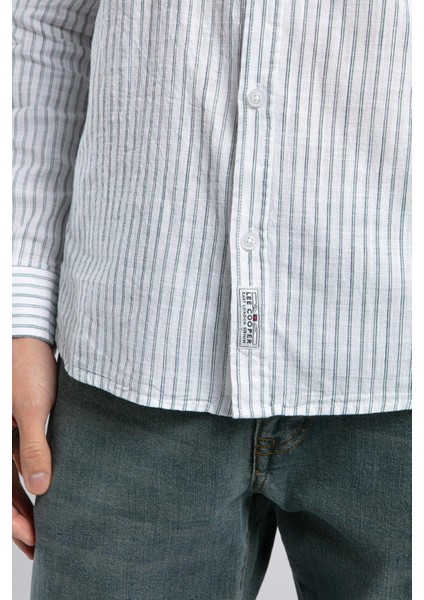 Onesa Erkek U.kol Dokuma Gömlek Beyaz-Zümrüt fırsatları