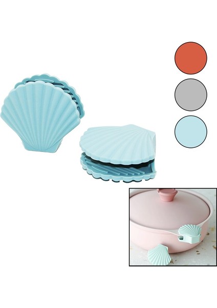 2 Pcs Renkli Silikondeniz Kabuk - Midye Modelitencere - Tava Tutacak Çok Amaçlı