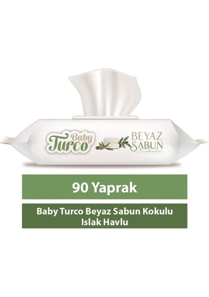Beyaz Sabun Kokulu Islak Havlu 90'lı
