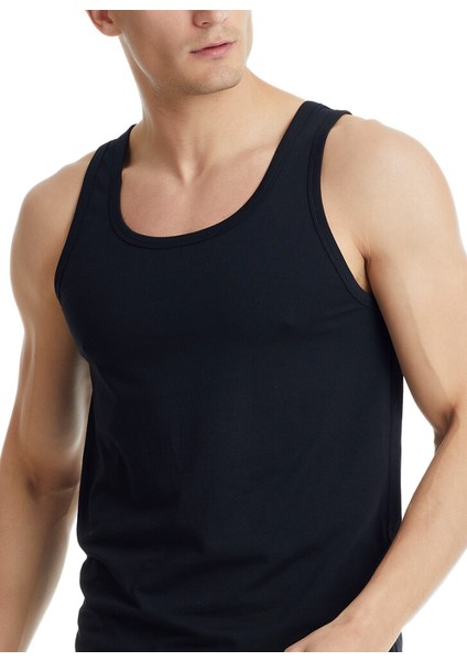 9238 ERKEK TENDER COTTON SİYAH ATLET modelleri