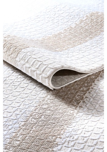 Safir 4038 Bej Uzun Ömürlü Yumuşak Polyester Halı