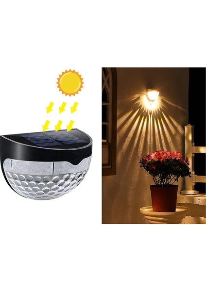 Güneş Enerjili Duvar ve Çit Led Aydınlatma 4 Adet / GT-SL23