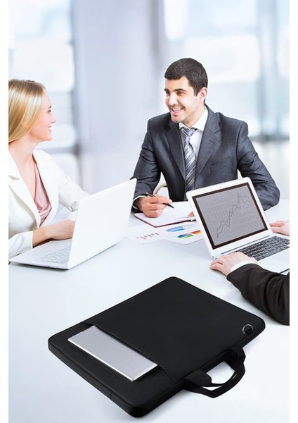 Siyah Unisex 13-14-15.6-16.1-16.9 Inç Uyumlu Macbook Kılıf Notebook Laptop El ve Omuz Laptop Çantası fırsatları
