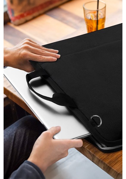 Siyah Unisex 13-14-15.6-16.1-16.9 Inç Uyumlu Macbook Kılıf Notebook Laptop El ve Omuz Laptop Çantası indirimleri