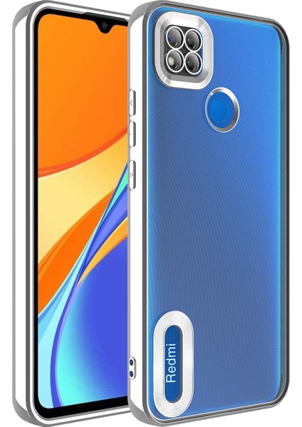Xiaomi Redmi 9c Kılıf Kamera Korumalı Logo Gösteren Omega KAPAK-GÜMÜŞ-8680436658024-MRYN84247