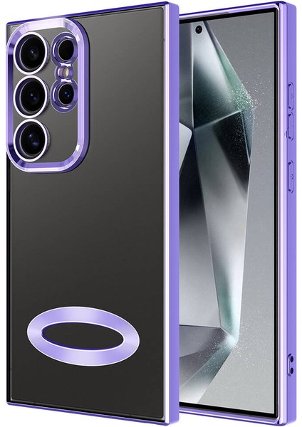 Galaxy S24 Ultra Kılıf Kamera Korumalı Logo Gösteren Omega KAPAK-LILA-8680436762585-MRYN101133