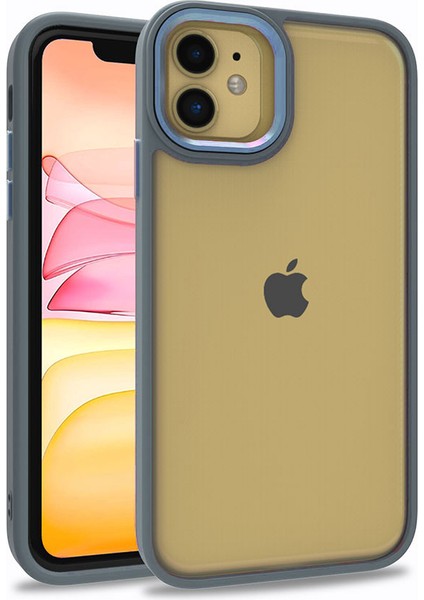 Apple iPhone 11 Uyumlu Flora Kapak-Sierra MAVI-8680436627150-TA80863-TDOM