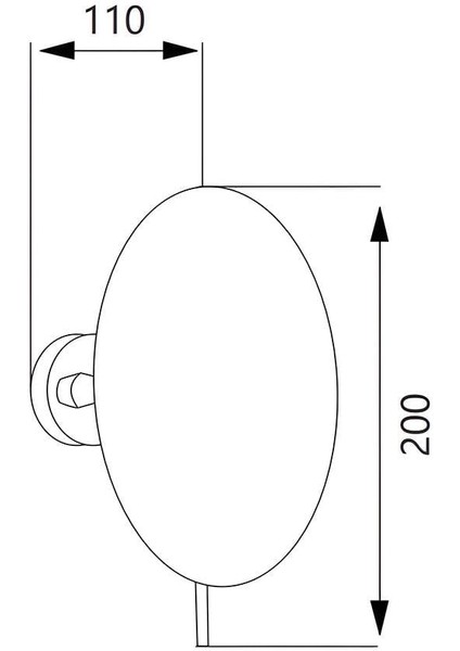 Yuvarlak Tabanlı Makyaj Aynası 8 Inch Krom YS-2300