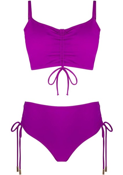 4533 Mor Büyük Beden Bikini Takımı