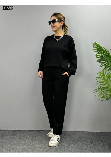 Bisiklet Yaka Uzun Kollu Iki Iplik Büyük Beden Eşofman Takımı modelleri
