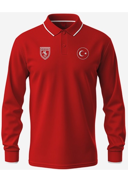 Türkiye Samsunspor Polo Yaka Uzun Kol Sweatshirt