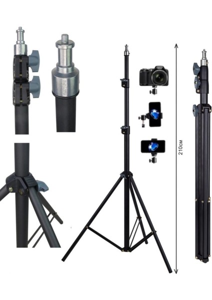 Telefon Fotoğraf Makinesi Projektör Ring Light Uyumlu Klipsli Mini Tripod Ayak Stand