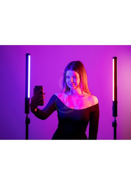 Ensiga Şarjlı Fotoğrafçılık Işık Çubuğu Rgb Aydınlatma Ledi Canlı Video Çekimi Işığı 2+1 mt Tripodlu fırsatları