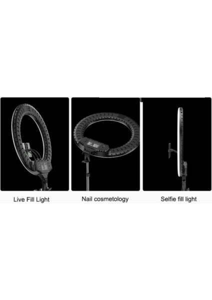 Megalux 18 Inç Ring Light Youtuber Makyaj Güzellik 5500K 48W Kuaför Kit Çantalı ve Kumandalı fiyatları