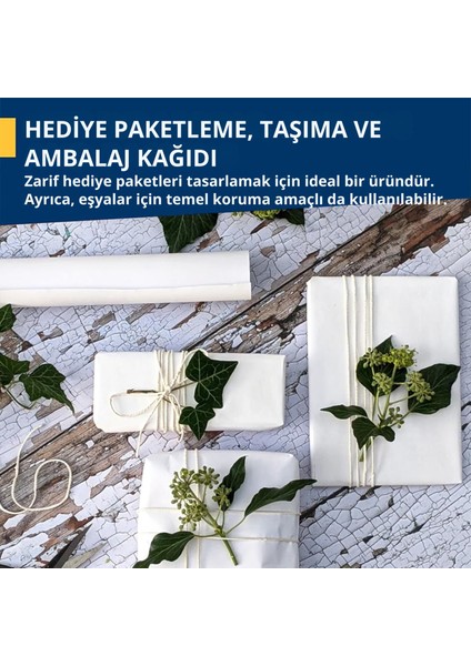 Beyaz Kraft Ambalaj ve Hediye Paketleme Kağıdı, Çift Taraflı Kağıt Rulo, 80 GR-70X100 cm, 10LU Paket indirimleri
