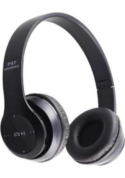 Ensiga Kablosuz Bluetooth Kulaklık Siyah Yükses Ses ve Bass P47